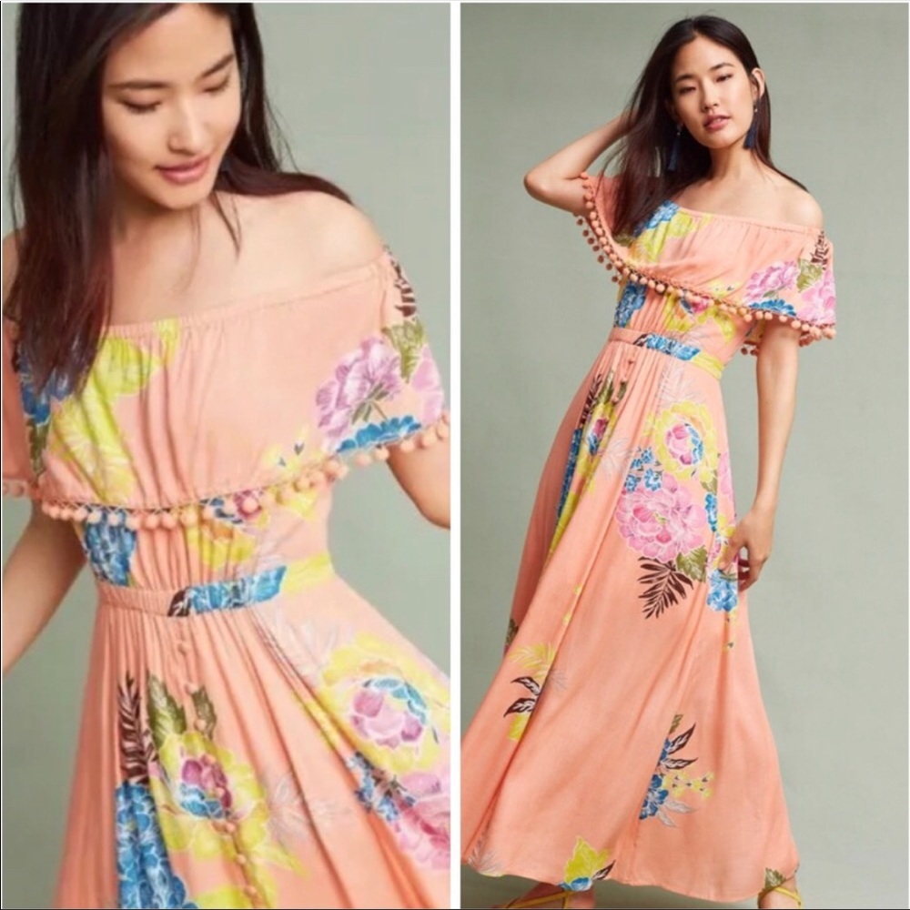 NWT Farm Rio off shoulder maxi dress- size small